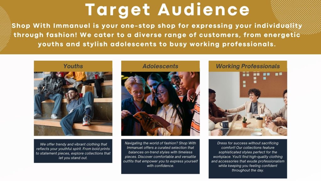 Shop With Immanuel target audience